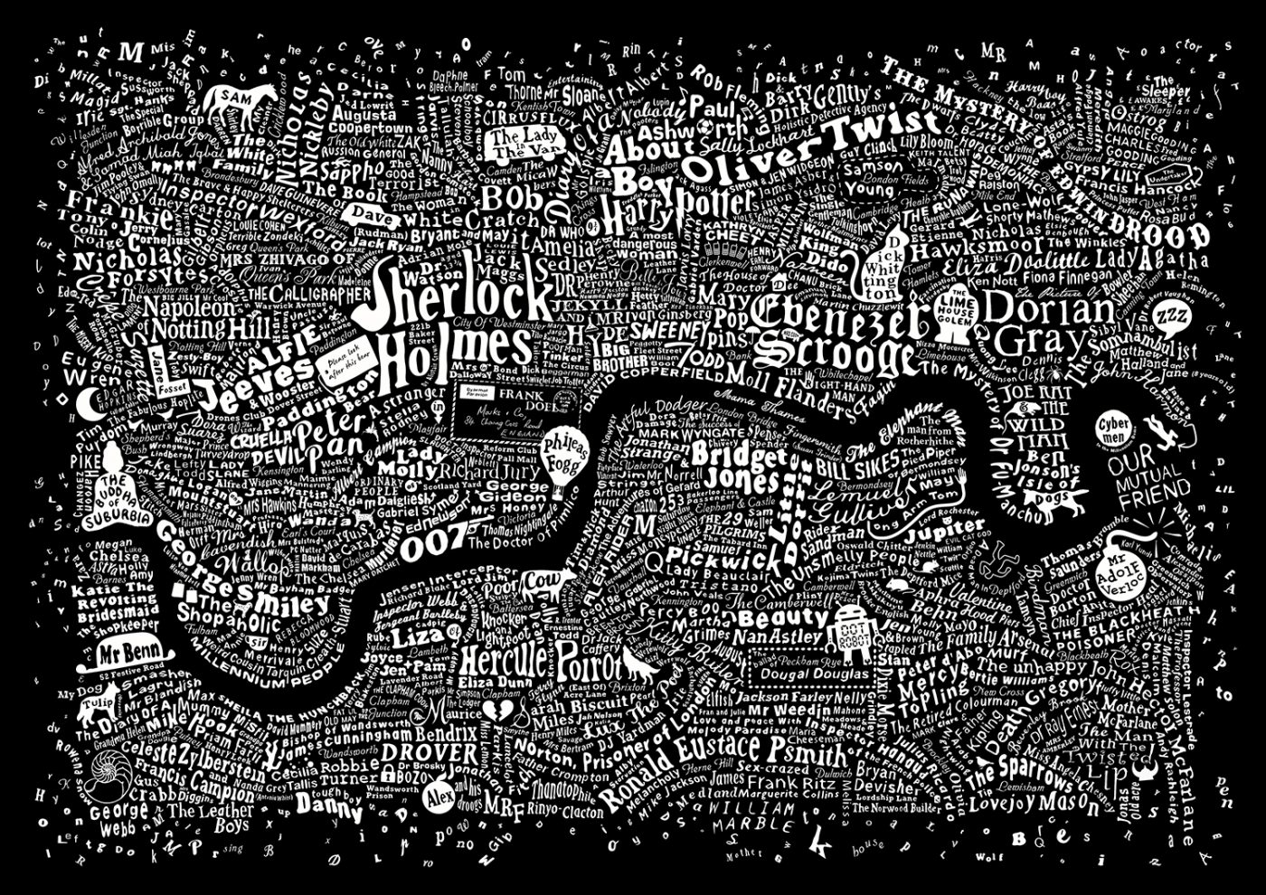 Literary London Map Run For The Hills