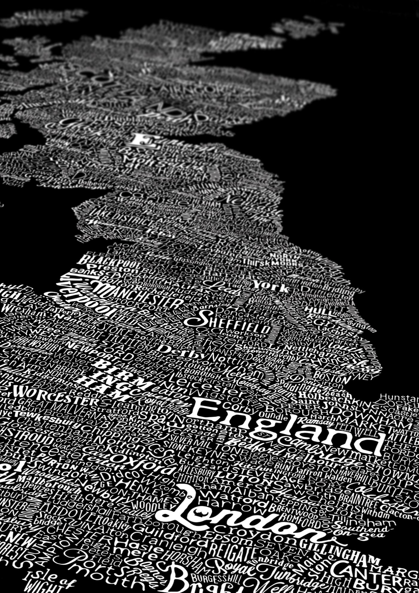 type map of england