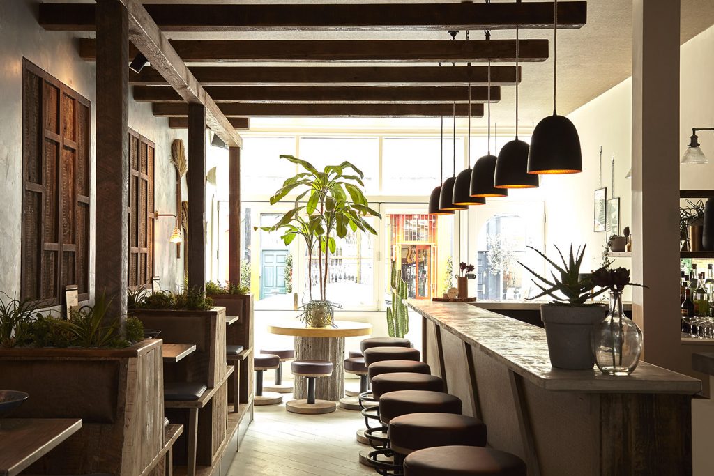 Mam_Restaurant_bar_interior_design_branding_seating_vietnamese_lighting_london_nottinghill_maintable_window_tree_plants2