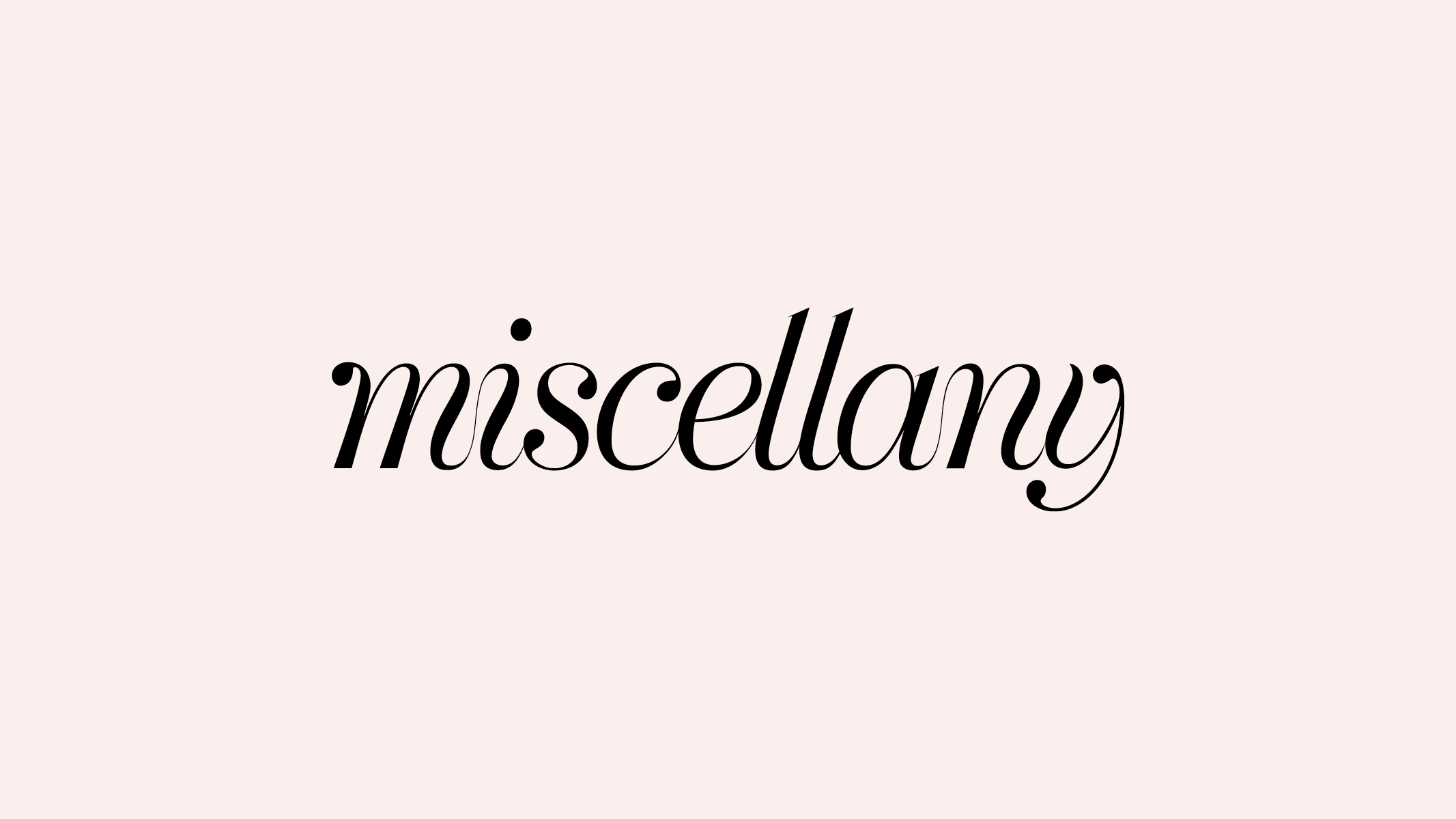 Miscellany Branding Website Design