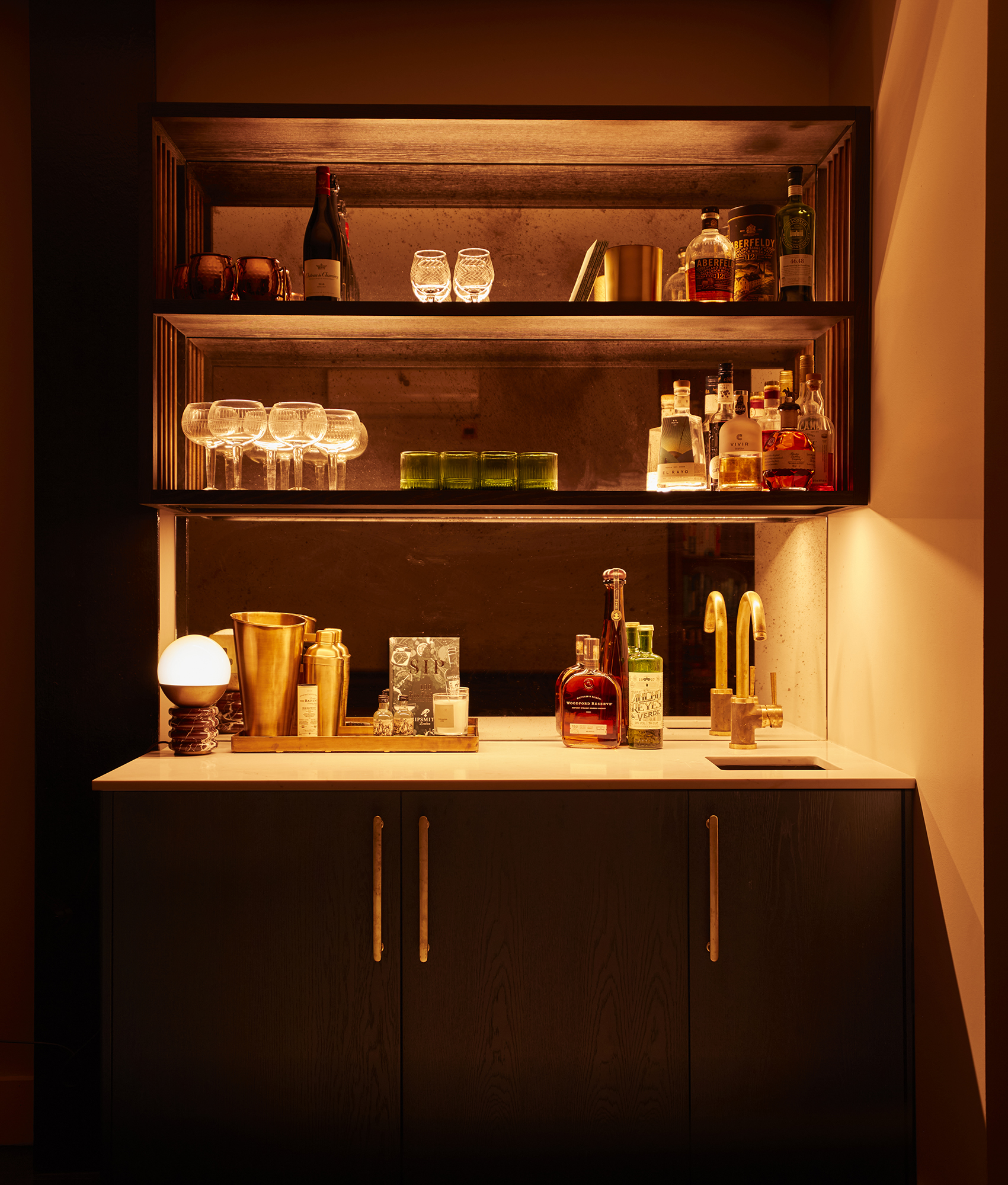 ambient bar lighting storage cabinet, warmy moody lighting